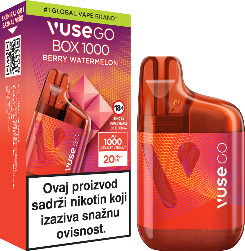 VUSE GO BOX 1000 - Berry Watermelon - Slika 2