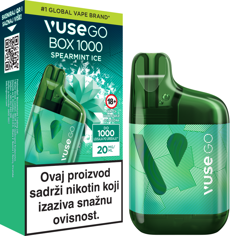 VUSE GO BOX 1000 - Spearmint Ice - Slika 2